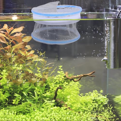 LALAFINA Aquarium Breeding Box Fish Tank Isolation Chamber Floating Nylon Mesh Hatchery for Guppy Fry Spawning and Shrimp Nursery