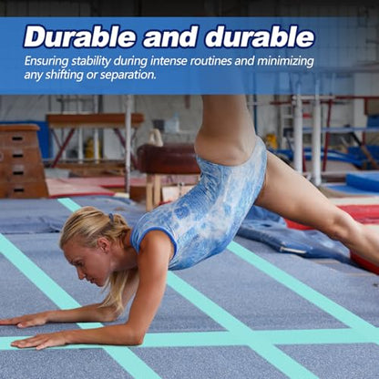 Shappy Gymnastics Mat Hook Fastener Gymnastics Cheer Mats Tape Strip for Tumbling 4" Wide Carpet Repair Nylon Hook for Carpet Bonded Foam Seams Cheer Gym Floors Cheerleading Supplies - color: Turquoise