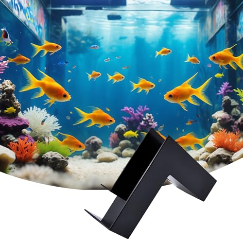 Fish Tank Tunnel with Dual Entrances, Aquarium Underground Cave Hideout for Shrimp and Small Fish, 360° Viewing Buried Cave Décor