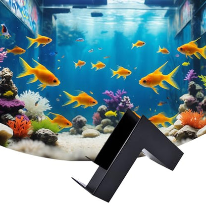 Fish Tank Tunnel with Dual Entrances, Aquarium Underground Cave Hideout for Shrimp and Small Fish, 360° Viewing Buried Cave Décor