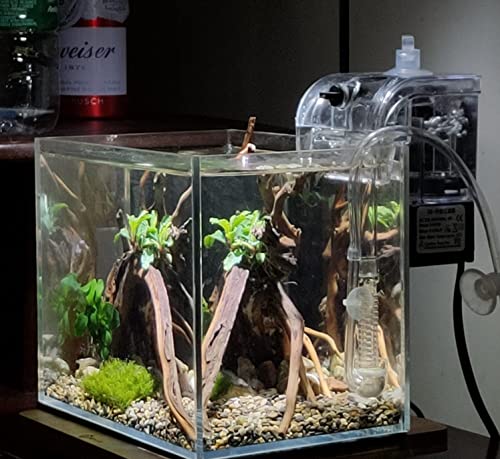 Small Nano Rimless Tank, Clear Glass Fish Tank, 1.1 Gallon, 7.8x5.5x5.9inch/20x14x15cm, Betta Fish Tank
