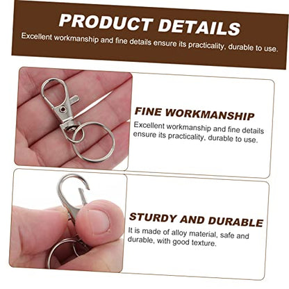 Alloy Dog Clips 100 Sets Key Rings for DIY Making