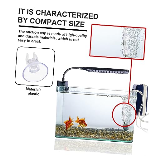 ULTECHNOVO 20pcs Oxygen Hose Cups for Fish Tank Transparent Aquarium Fixing Clips Efficient Water Hose Holder Compact Design Oxygen Supply
