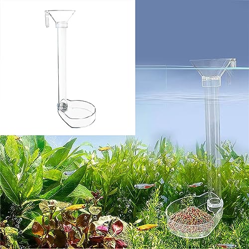 1 Set Aquarium Acrylic Feeding Tube Bowl Aquarium Shrimp Fishtank Acrylic Feeding Tools Anti-Drift Feeding Feeder - size: 35cm