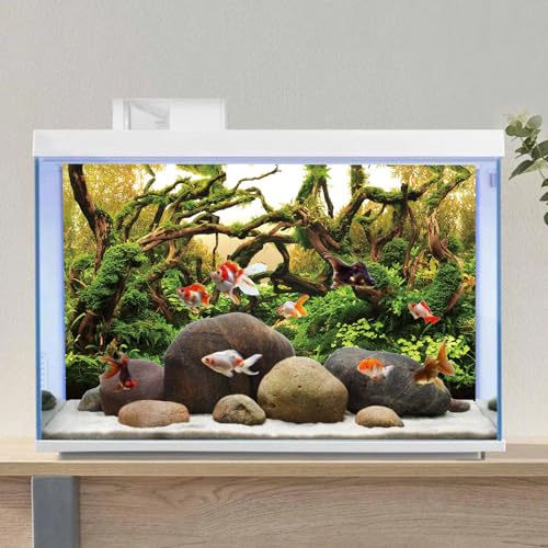 AWERT 48x24 inches Aquarium Background Branches Aquarium Background Aquatic Plant River Bed & Lake Fish Tank Background Vinyl Background