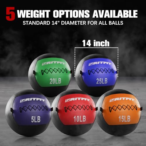 RitFit Soft Medicine Ball for Strength and Conditioning Workouts - size: 10+20+25lbs