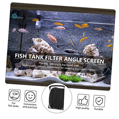 15pcs Net Bags for Fish Tank Water Filtration Washable Mesh Bags Zippers to Prevent Media Loss and Protect Pump