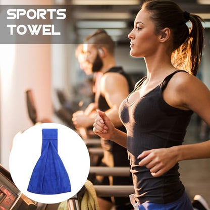 ULTECHNOVO Sports Sweat Towel with Hook and Loop Fast Dry Microfiber Gym Towel for Yoga Fitness Outdoor Sports in Royal Blue Portable for Travel and Workout