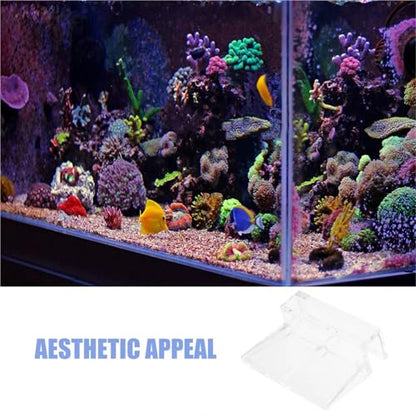 Aquarium lid Clips 12Pcs Aquarium Lid Holders Clear Acrylic Fish Tank Lid Clips Support Brackets for Rimless Glass Covers Fish Tank Clips