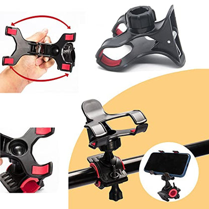 3 Pack Gooseneck Clamp Replacement Phone Holder Clip Universal 17mm Ball Mount Joint Socket for Flexible Long Arm Hose Stand Cellphone Bracket Table Bed Desk Car Bicycle Handelbar Ring Light