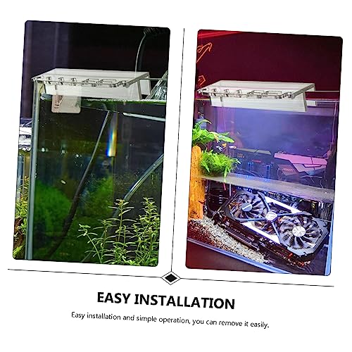 VANZACK Aquarium Tool Holder Acrylic Water Grass Tool Organizer for Fish Tank Maintenance Multiple Storage and Easy to Install