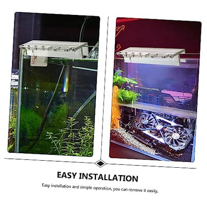 VANZACK Aquarium Tool Holder Acrylic Water Grass Tool Organizer for Fish Tank Maintenance Multiple Storage and Easy to Install