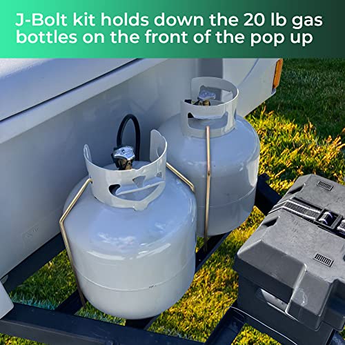 Camper RV Propane Tank 20Lbs Hold Down Bracket Holder Tank Hook Kit for RV Trailer Coleman Fleetwood Pop Up