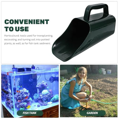 DOITOOL Aquarium Sand Shovel and Fish Tank Cleaner Scoop, 2pcs Plastic Sediment Cleaning Shovel Set with Drainage Holes for Gravel Substrate Maintenance in Aquariums and Fish Tanks