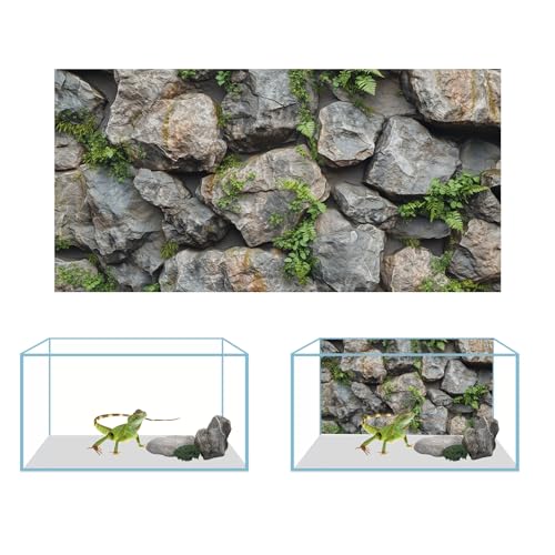 3 Pack Terrarium Background, 36x18 inches Polyester Reptile Background, Cloth Terrarium Background, Tropical Green Tree Fern & Gobi Desert Sunshine Cactus Rock Terrarium Background
