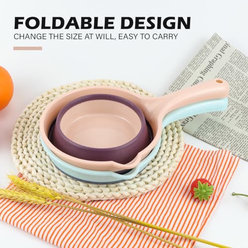 DOERDO 2Pcs Folding Water Ladle Collapsible Scoop Cup Portable Water Spoon for for Kitchen Bathroom Garden, 11x3.5Inch