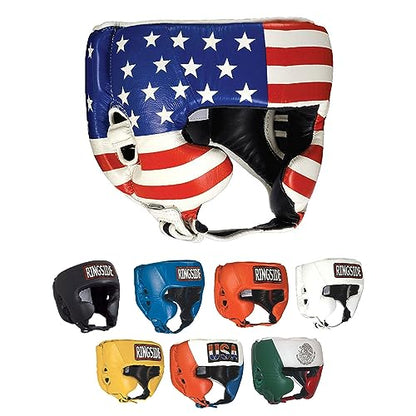 Ringside Competition-Like Boxing Headgear with Cheeks - color: USA Flag, size: Medium