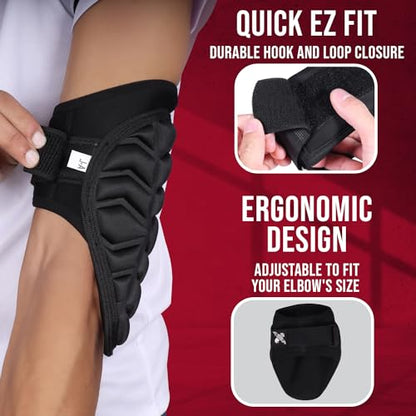 Exxact Sports Defender Baseball Elbow Guard - color: Black, size: Youth