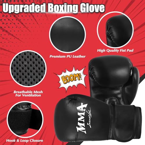 Punching Bag for Kids, 2.7FT Hanging Boxing Bag with Boxing Gloves | Kids Boxing Set Kickboxing Bag for Youth Boxing Karate Muay Thai Kick Taekwondo Training - style: Bats