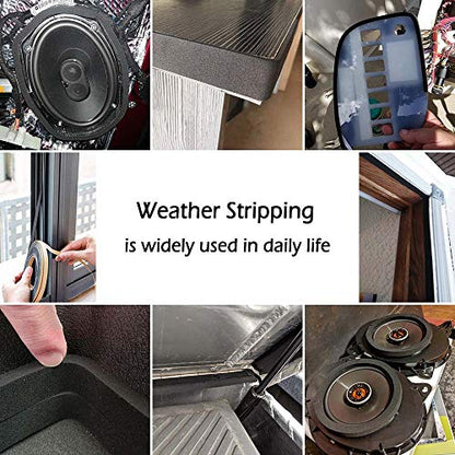 Foam Rubber Seal Strip -2" W x 1/4" T- Adhesive Tape Foam Tape Closed Cell Foam Strip Automotive Weather Stripping - size: 2in x 1/4in - 16ft