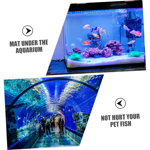 GANAZONO 2pcs Thickened Nonslip Fish Tank Mat Fish Tank Cushioning Pad for Reptile Terrarium Bottom Mat for Aquarium Leveling and Heat Preservation