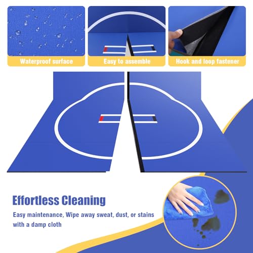 Generic 3M X 3M Wrestling Mats Jiu Jitsu Training Mat Wear Resist Folding Exercise Mat Anti-Slip Multi-Functional Training Blankets for Grappling Martial Art Boxing Judo