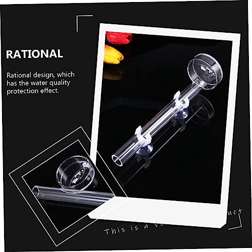 BESPORTBLE Transparent Acrylic Shrimp Feeding Tube with Feeding Basin for Brine Shrimp Blood Worms and Worms Convenient Aquarium Tool
