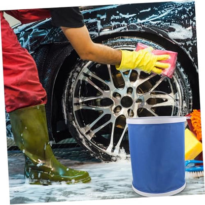 Ciieeo Foldable Utility Bucket Portable Camping Water Container with Handle for Car Cleaning