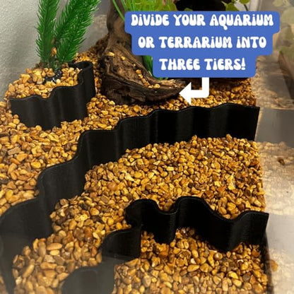 REEFSHAPE Aquarium or Terrarium Substrate Cliffs Combo Pack | Separate Substrate Layers in Aquariums or Terrariums to Create Cliffs & Depth | Made in USA (Cliff Combo, Black) - color: Cliff Combo, Black