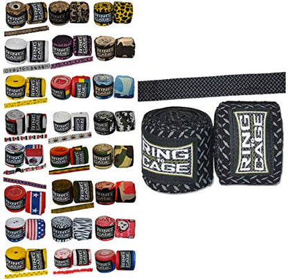 Ring to Cage Handwraps Mexican Style Stretchable- Patterned 180" Long - 23 Color Patterns - color: Metal Sheet