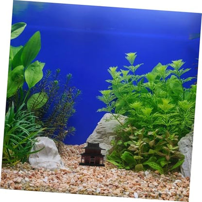 Alipis Pavilion Aquarium Decor Handmade Micro Landscape House Figurine for Fish Tank Simulation Decoration Outdoor Garden Decor