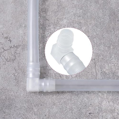 GSHLLO 12 Pcs 3/8 Inch Plastic Hose Barbs 90 Degree Hose Barb Elbow L Tube Connector 2 Way Equal Adapter Barbed Joint Adapter Right Angle Tube Fitting for Boat Aquarium