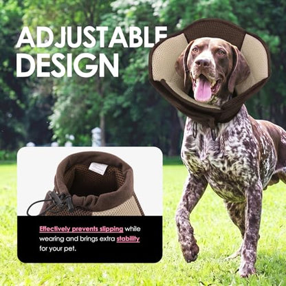 AOFITEE Medium Dog Cone Soft Dog Cone Collar to Stop Licking, Brown M - color: Brown, size: Medium