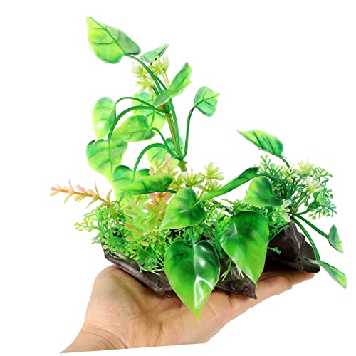 Decorative Aquarium Grass Plant Realistic Compact Fake Plant for Fish Tank Decoration for Desktop Aquariums Underwater Landscape and Easy to Maintain