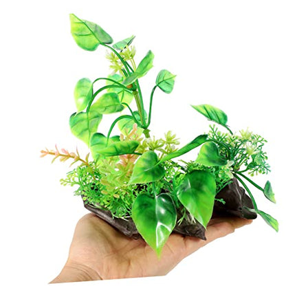 Decorative Aquarium Grass Plant Realistic Compact Fake Plant for Fish Tank Decoration for Desktop Aquariums Underwater Landscape and Easy to Maintain