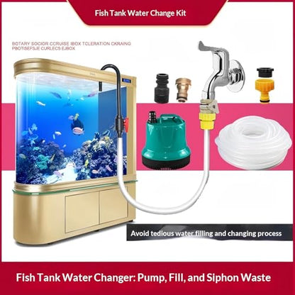 Replacement for Python Hands-Free and Spill Free Aquarium Hook 5-55 Gallon | 14in Siphon Hose BPA-Free PVC ABS | Hands-Free Flow Valve | Garden Hose 1/2" 5/8" 3/4"