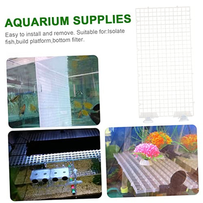 Generic Aquarium Isolation Panel Spliced Lattice Plate Grid Board for Fish Tank Dividers Random Color