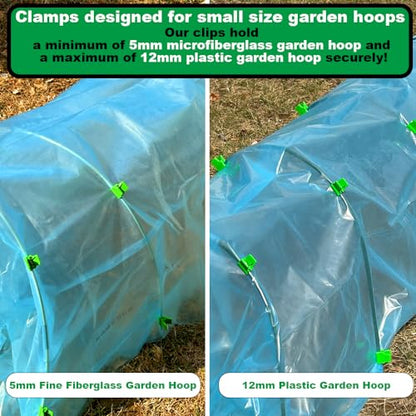 Greenhouse Clamps for 0.157-0.472inch Greenhouse Hoops(Fiberglass Support Hoops),Plant Support.for Fixing Plant Cover,Plastic Sheeting,Film Row Cover,Garden net.（30pcs) - style: for 0.157-0.472inch Fiberglass hoop(30pcs)