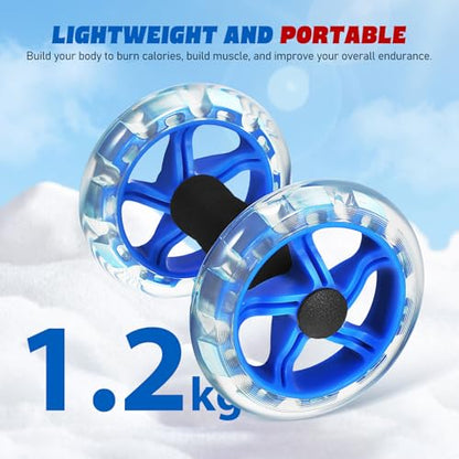 SEWACC Dual Wheel Ab Roller, Core Trainer with Non-Slip Handles