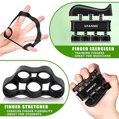 Hand Grip Strengthener, Grip Strength Trainer, 22-132 Lbs Adjustable Resistance Forearm Exerciser Workout for Rehabilitation Athletes Climbers Musicians