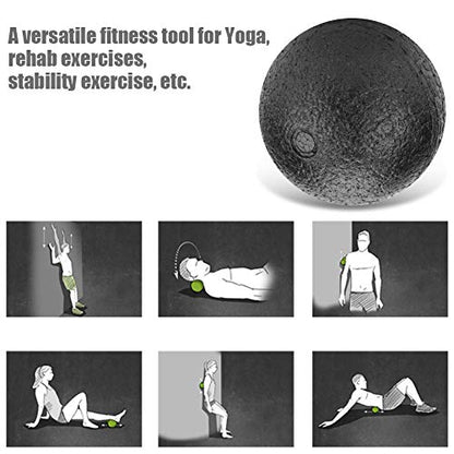 Manual Massage Ball,EPP Yoga Foam Roller Massage Ball Set Point Body Muscle Stress Relief Tool for Shoulders, Arms, Neck, Back and Feet (10CM Single Ball) - color: Black, size: 10CM single ball