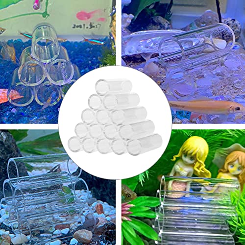 Ipetboom Shrimp Shelter Transparent Fish Breeding Tube for Aquarium Decoration Fish Hiding Shelter Lightweight Safe for Aquarium Landscape