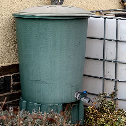 Firlar PVC Spigot Rain Barre Faucet Kit 3/4 Inch Rain Barrel Valve, Rain Barrel Diverter Kit with Bulkhead Fitting and Hose Adapter Rain Barrel Diverter Kit for Water Tanks, Aquarium (3/4 Inch, DN20)