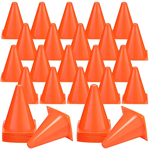 Reginary 40 Pcs Training Cones for Sports, 7 Inch - color: Orange