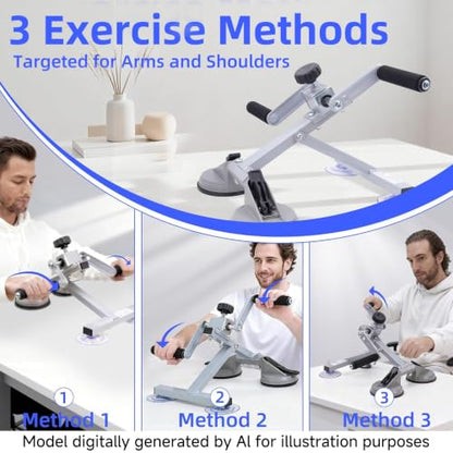 Hand Bike for Physical Therapy, 3 Modes Arm Bicycle Exerciser | Portable Tabletop Hand Bicycle Exerciser, Adjustable Resistance, for Arm/Shoulder/Wrist, Home/Office Use (with Rehab Gloves) - color: 3 Functions