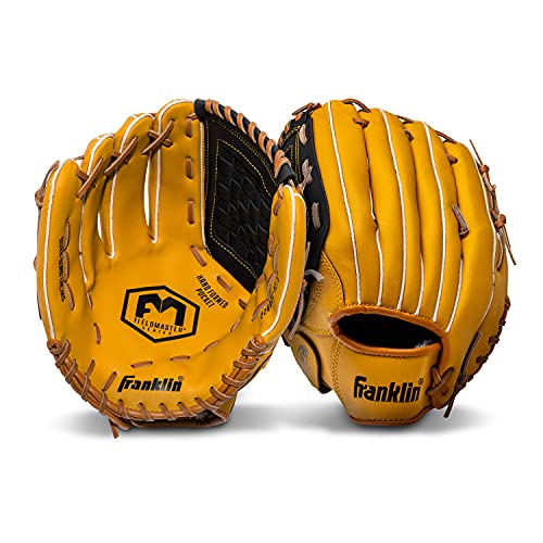 Franklin Sports Field Master Baseball Glove - color: Tan, style: 12.5" - Basket Web