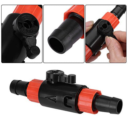 Hose Valve Hose Pipe Valve Fish Tank Aquarium Water Flow Control Valve with Quick Release Handle Hose Pipe Connector(12/16mm(S))