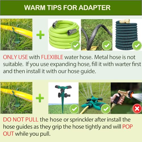 Garden Hose Holder Stake Set of 36 - Durable Plastic fits 3/4 inch Hose Guides for Lawn,Yard & Plant Care, Soaker Hose Support, Kink-Free Watering (Fits 3/4” Hoses) - size: Fit in 3/4'' Hoses, 36pcs