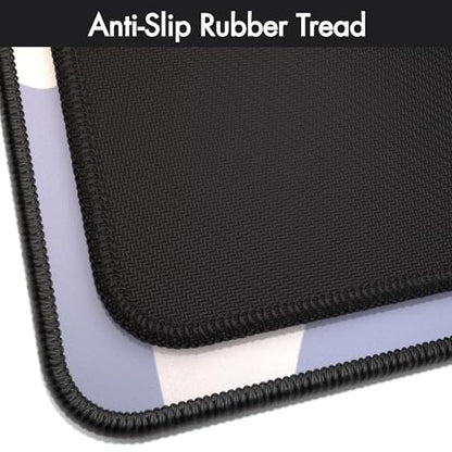 Gamer Boss - Gaming Mouse Pad - 48 x 24 Inches - 4mm Thick with Stitched Edges, Non-Slip Rubber Base, Premium Cloth Mousepad, Desk Mat for Laptop, Keyboard, Computer & PC (Mega, Smoke) - color: Smoke, size: 48" x 24"