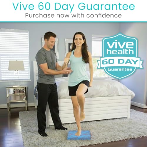 Vive Balance Pad - Foam Large Yoga Mat Trainer for Physical Therapy - color: Storm Swirl